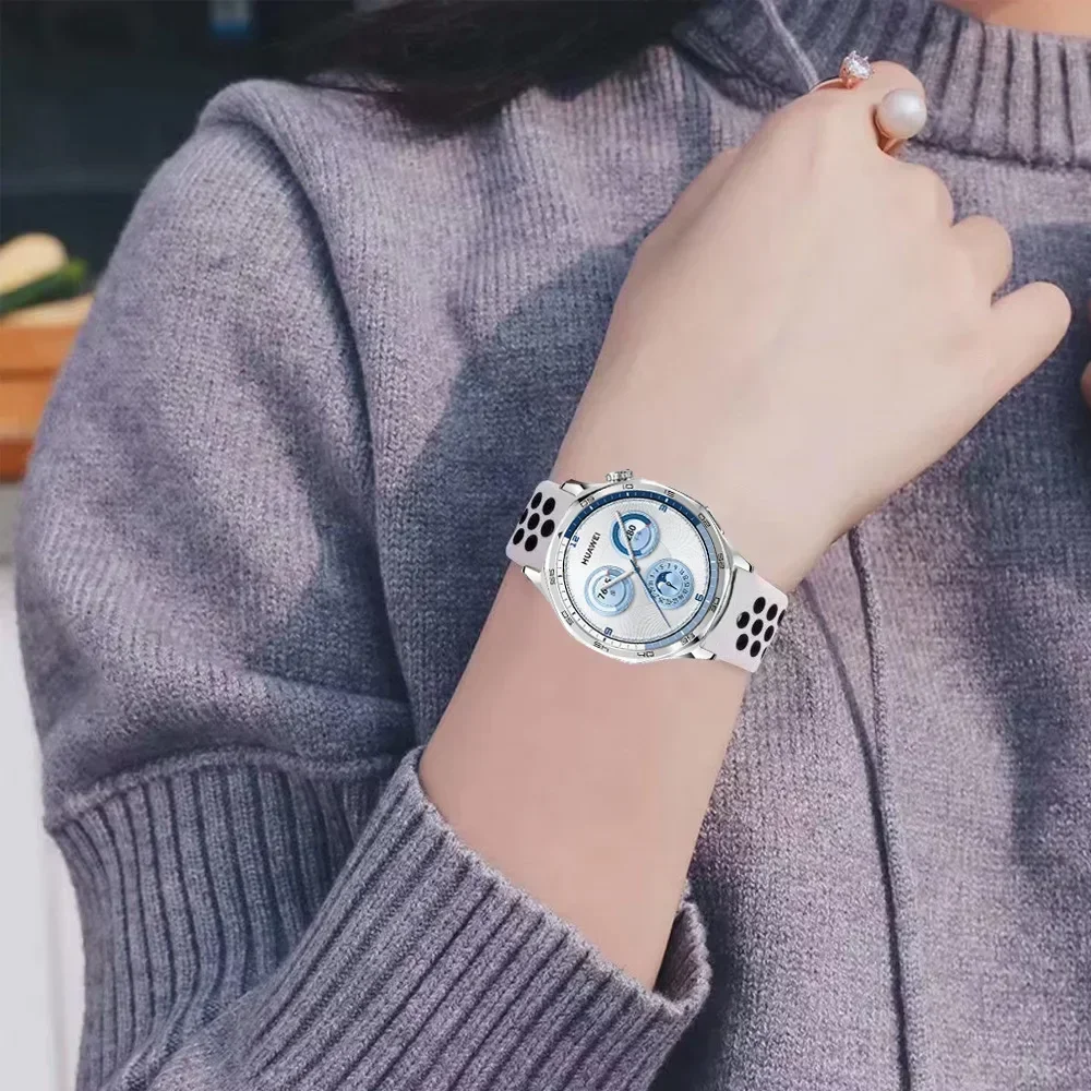 ทูโทน 18 มม.20 มม.22 มม.ซิลิโคนสําหรับนาฬิกา Huawei GT5/4/3/2e Pro สายรัดข้อมือ Huawei Watch GT5 Pro 42 มม.GT5/4 41 มม.46 มม.เข็มขัด