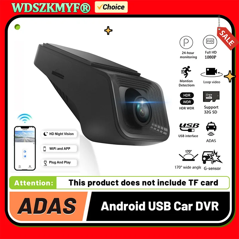 ADAS Dashcam 1080P Camera for Cars WIFI APP Car DVR Universal Video Recorder For Android Car DVD Player Navigation System