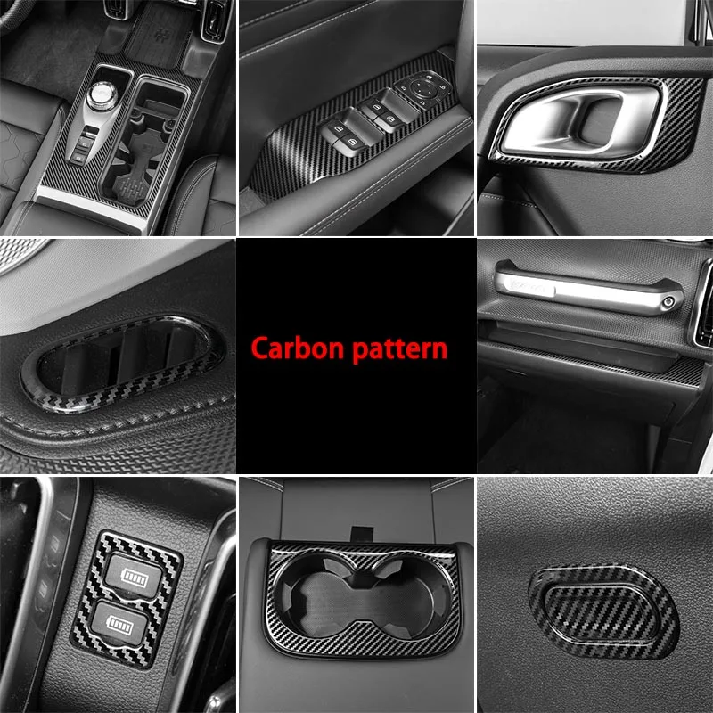 

Carbon Pattern For GWM Haval DARGO 2021 2022 Gear Box Glass Switch Panel Stainless Steel Interior Protective Trim Cover