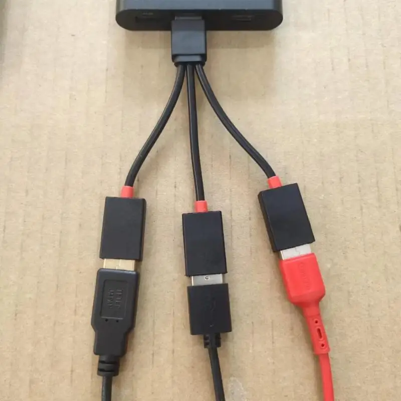 R66a 3 in 1 USB Host Power Splitter อะแดปเตอร์ USB ไปยังสายเคเบิลเพศหญิง USB