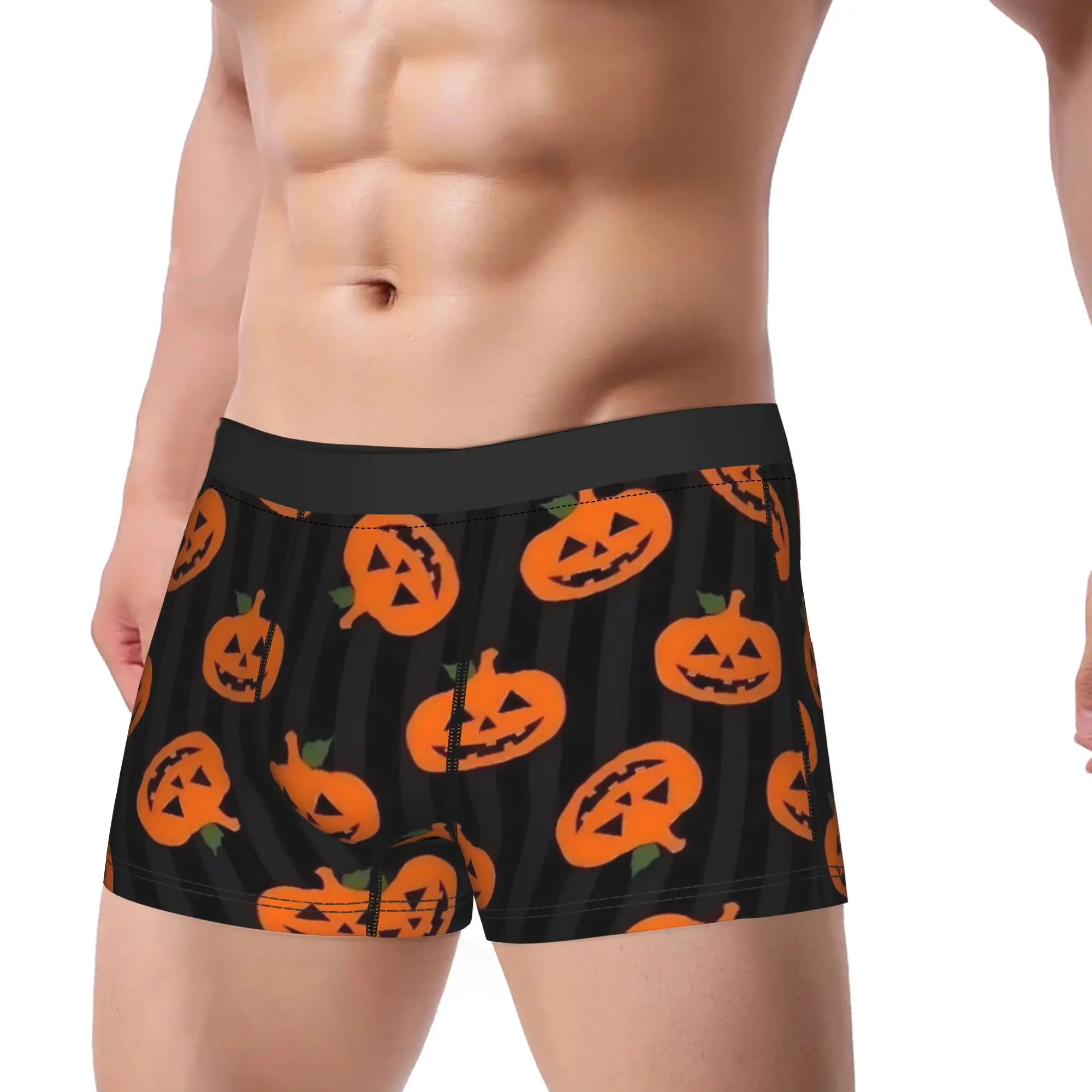Halloween Ghost Pumpkin Spooky Trick Or Treat Witch Merch Boxers Shorts Fun Underwear  Boxer Briefs Gag Gifts For Men