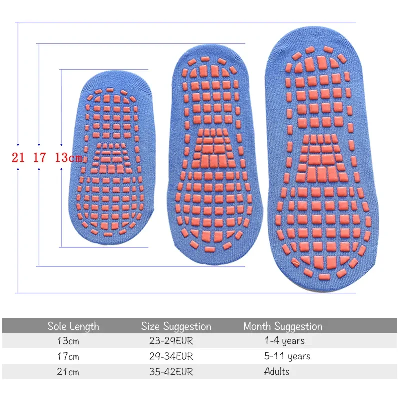 Children Adults Anti-Slip Socks Parent-Child Trampoline Boys Girls Sock Cotton Elasticity Sports Boys Outside Kids Family Sock