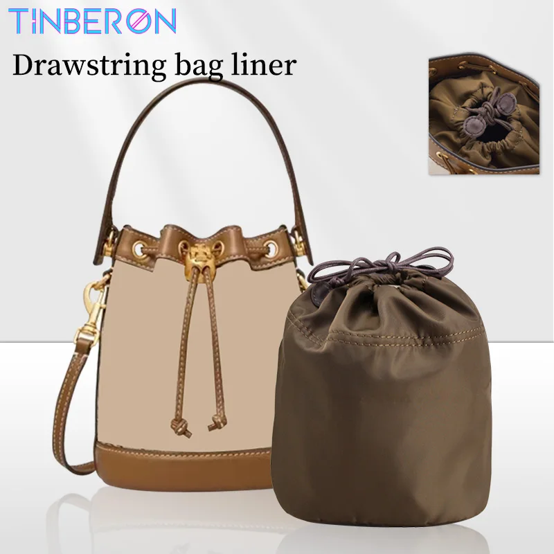 TINBERON-bolsa organizadora de maquillaje, bolso de nailon para cosméticos, se adapta a bolsa de cubo de lujo, bolso de viaje, bolsas de maquillaje