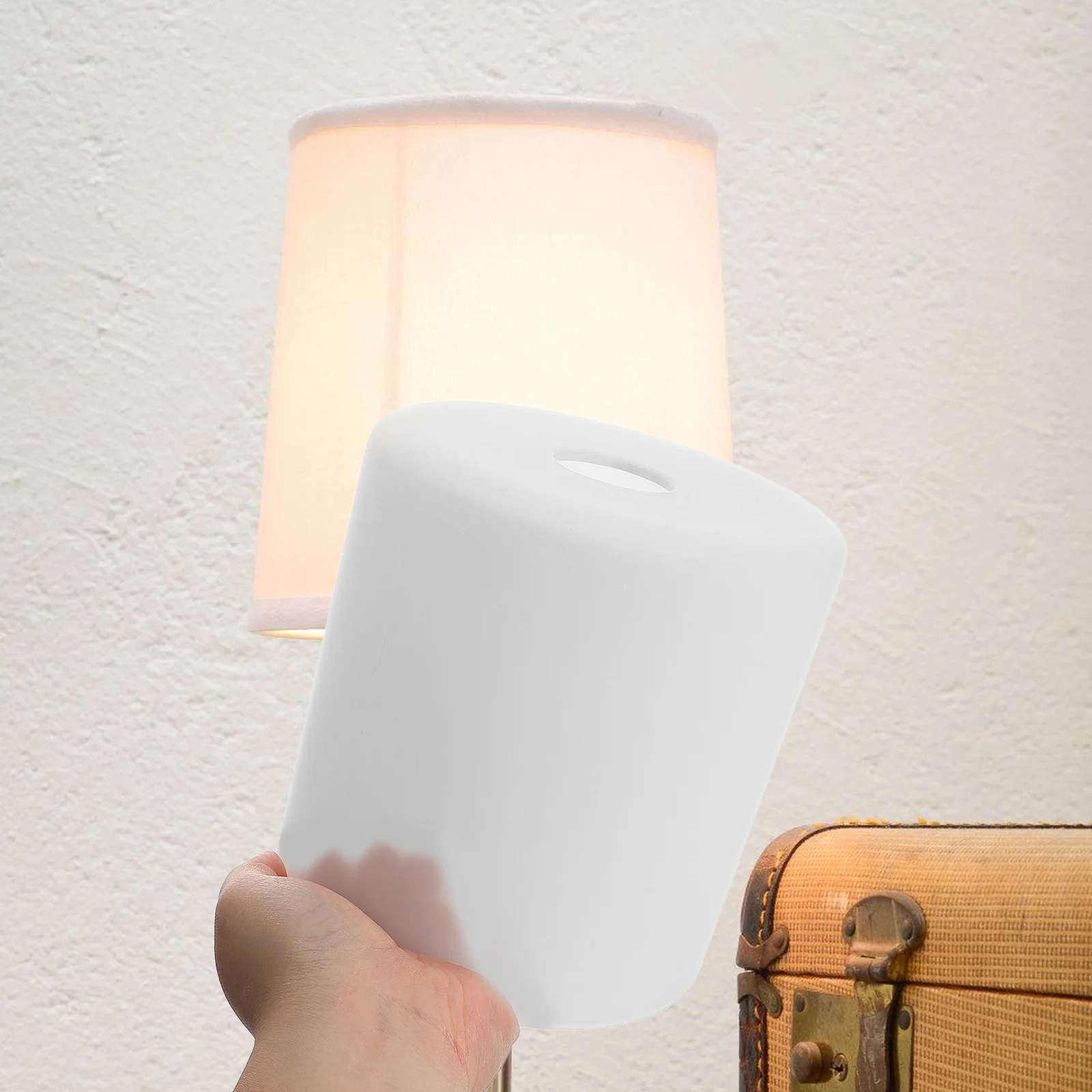 

White Glass Cylinder Lamp Shade Frosted Modern E27 Wall Pendant Floor Table Lamp Replacement Elegant Lighting Lampshade Covers