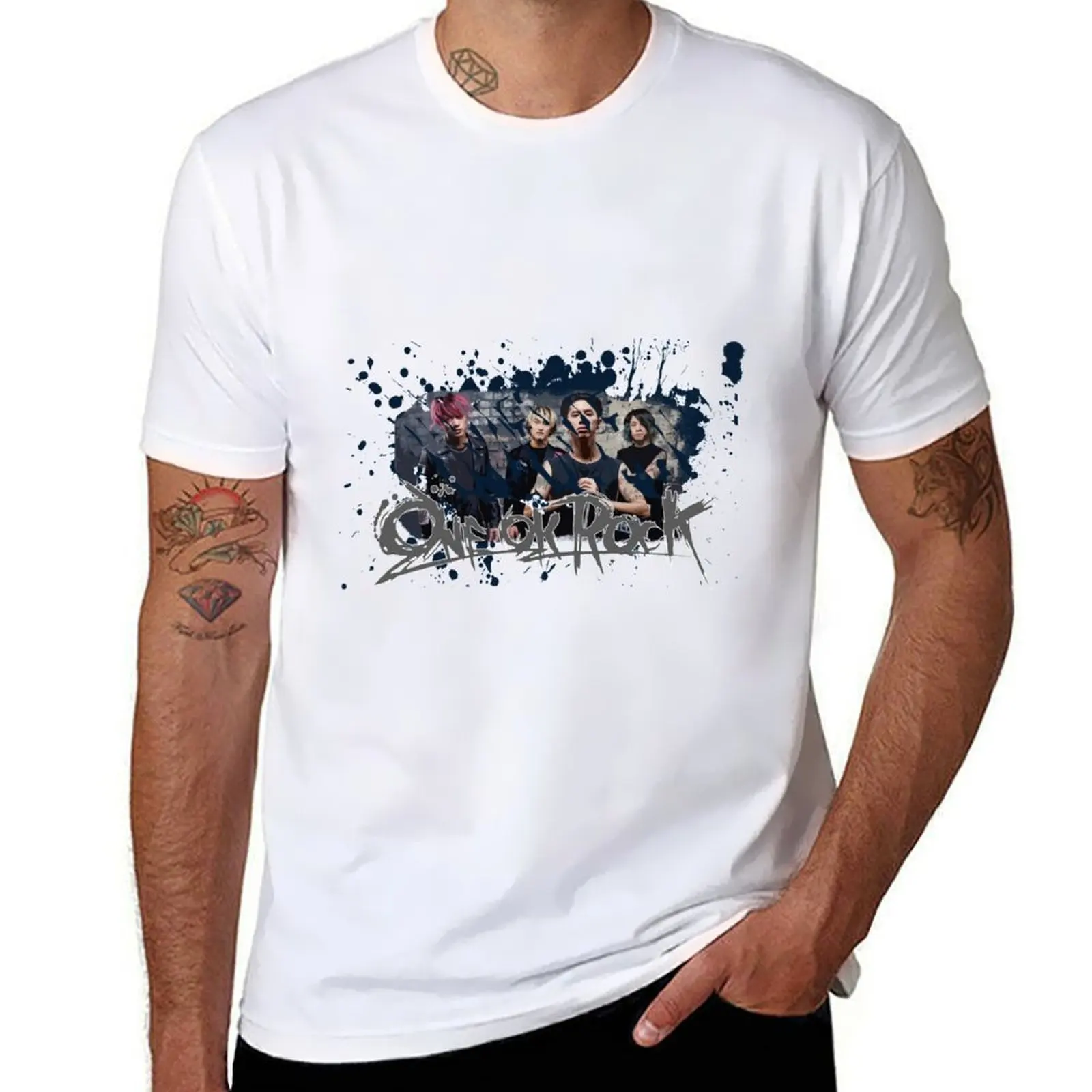 تي شيرت One Ok Rock، Japan، Rock Band، Takahiro تي شيرت قطني عالي الجودة تي شيرت رجالي فاخر