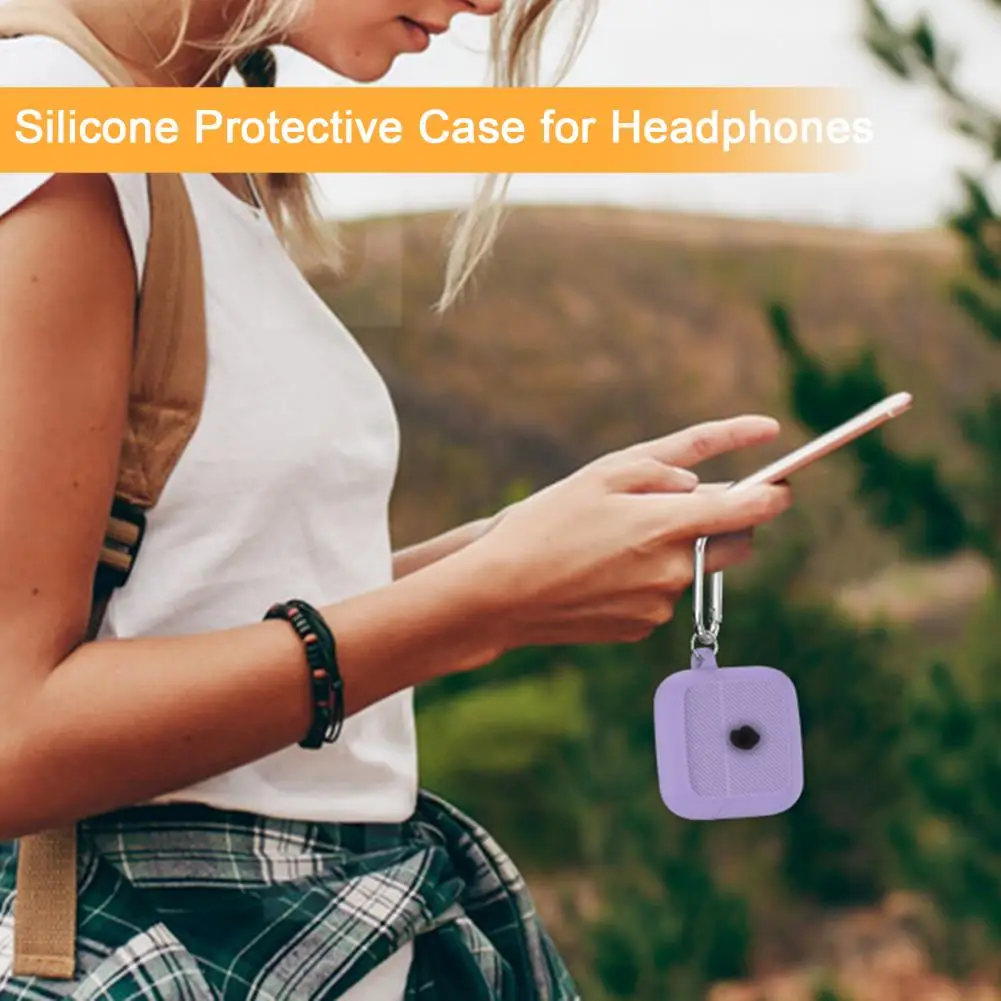 

Rugged Case Earphone Case Durable Silicone Headphone Protective Case with Hanging Hook for Skull Candy Mod Anti-dust Waterproof