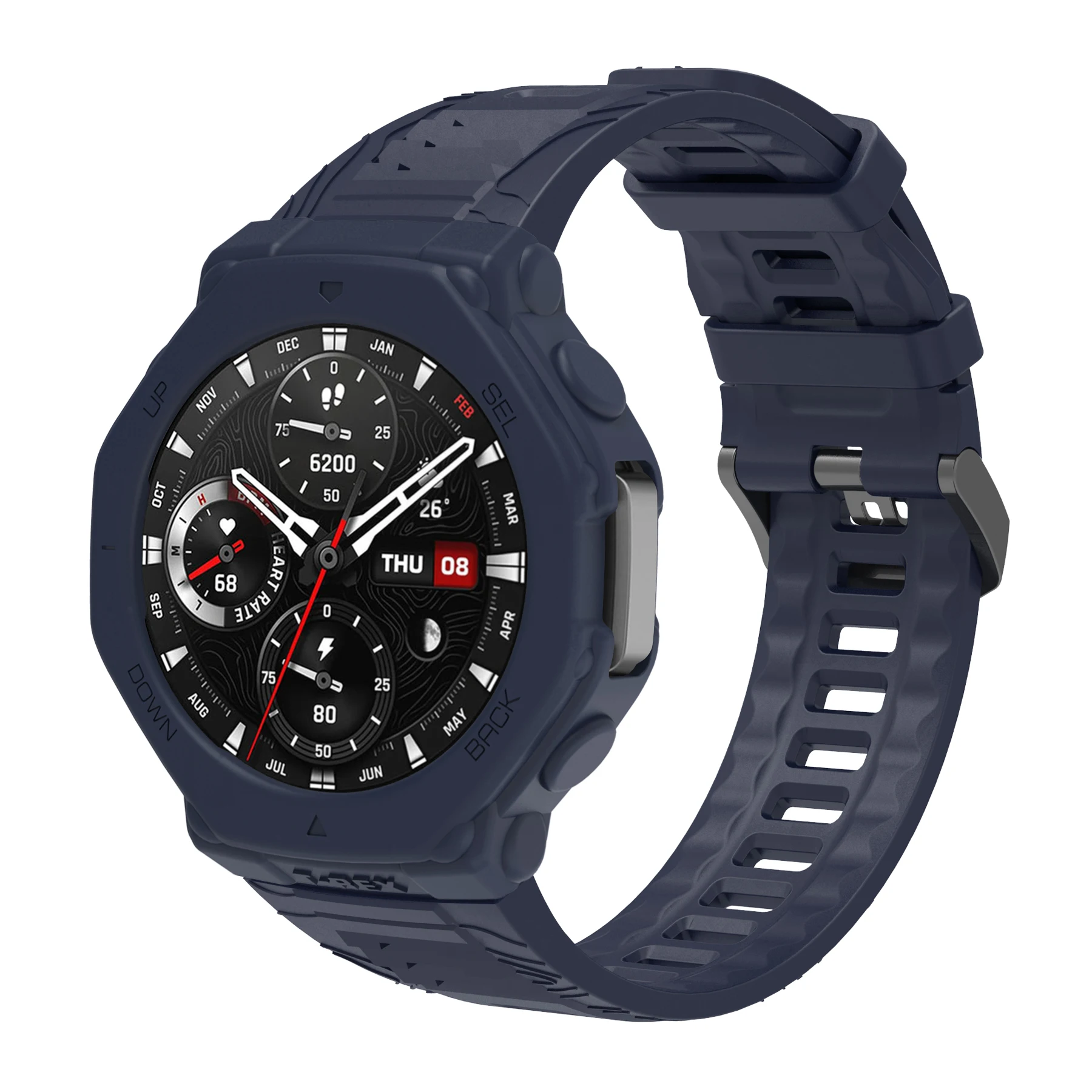 Watch Case For Amazfit T-Rex 3 - Durable Silicone Protective Case with Scratch-Resistant Design, Precise Cutouts & Secure Fit