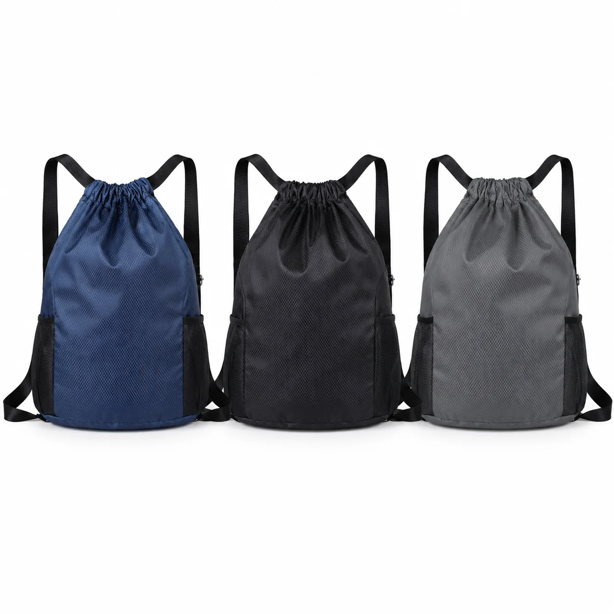 1Pc Drawstring Basketball Backpack with Side Mesh Pockets Adjustable Sports Gym Bag for Men Women Training Travel School