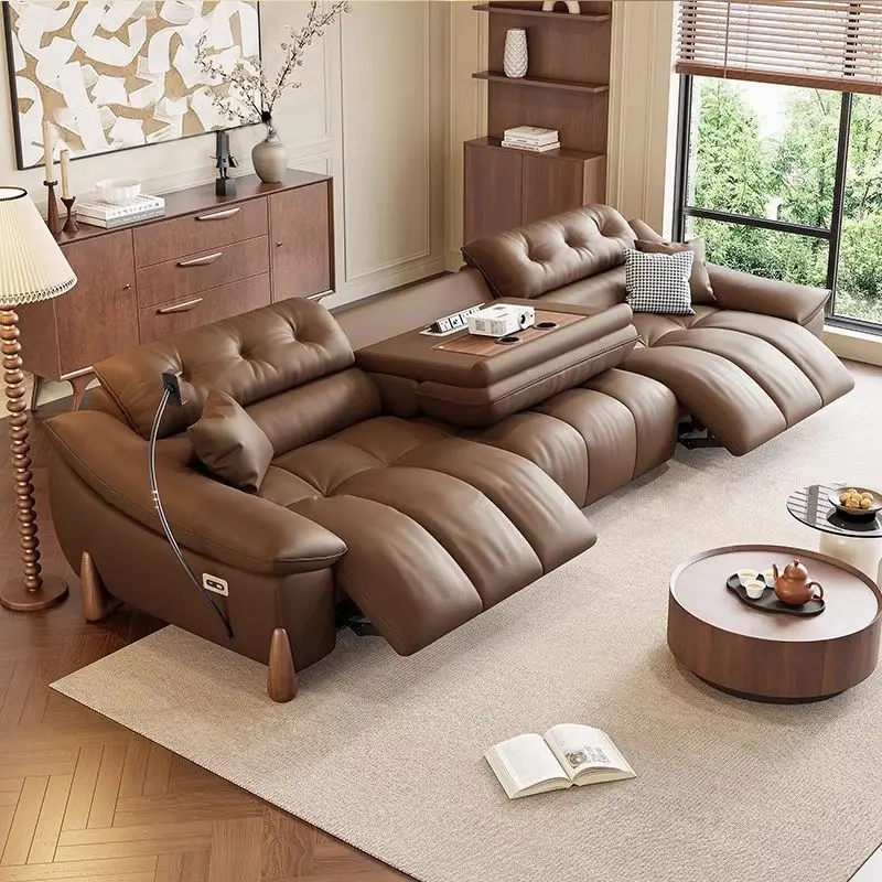

Leather Classic Sofa Europe Multifunctional Apartment Arm Sofa Comfortable Living Room Divani Da Soggiorno Home Furniture