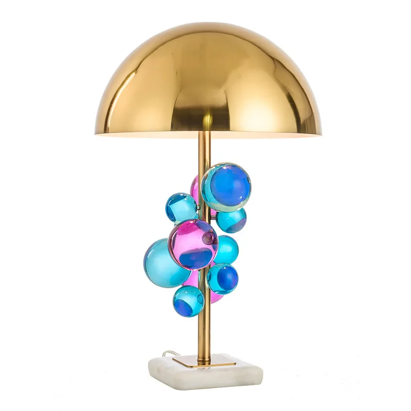 led  Postmodern Marble Crystal Fabric LED Lamp.LED Light.Table Light.Table Lamp.Desk Lamp.LED Desk Lamp For Bedroom