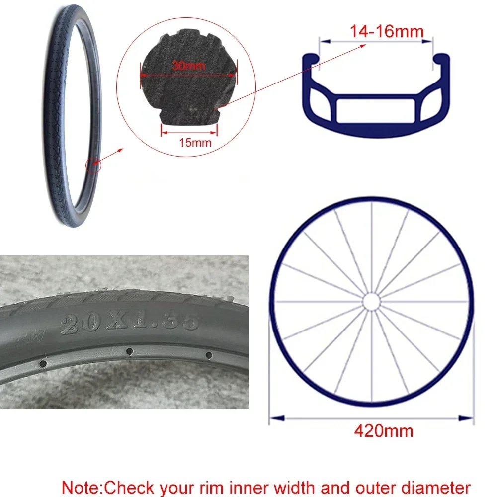 20Inch Bike Tyre Bicycle Tubeless Solid Tire MTB Mountain Road  Bike Tires Solid Tyre mountain bike tires 20*1.35