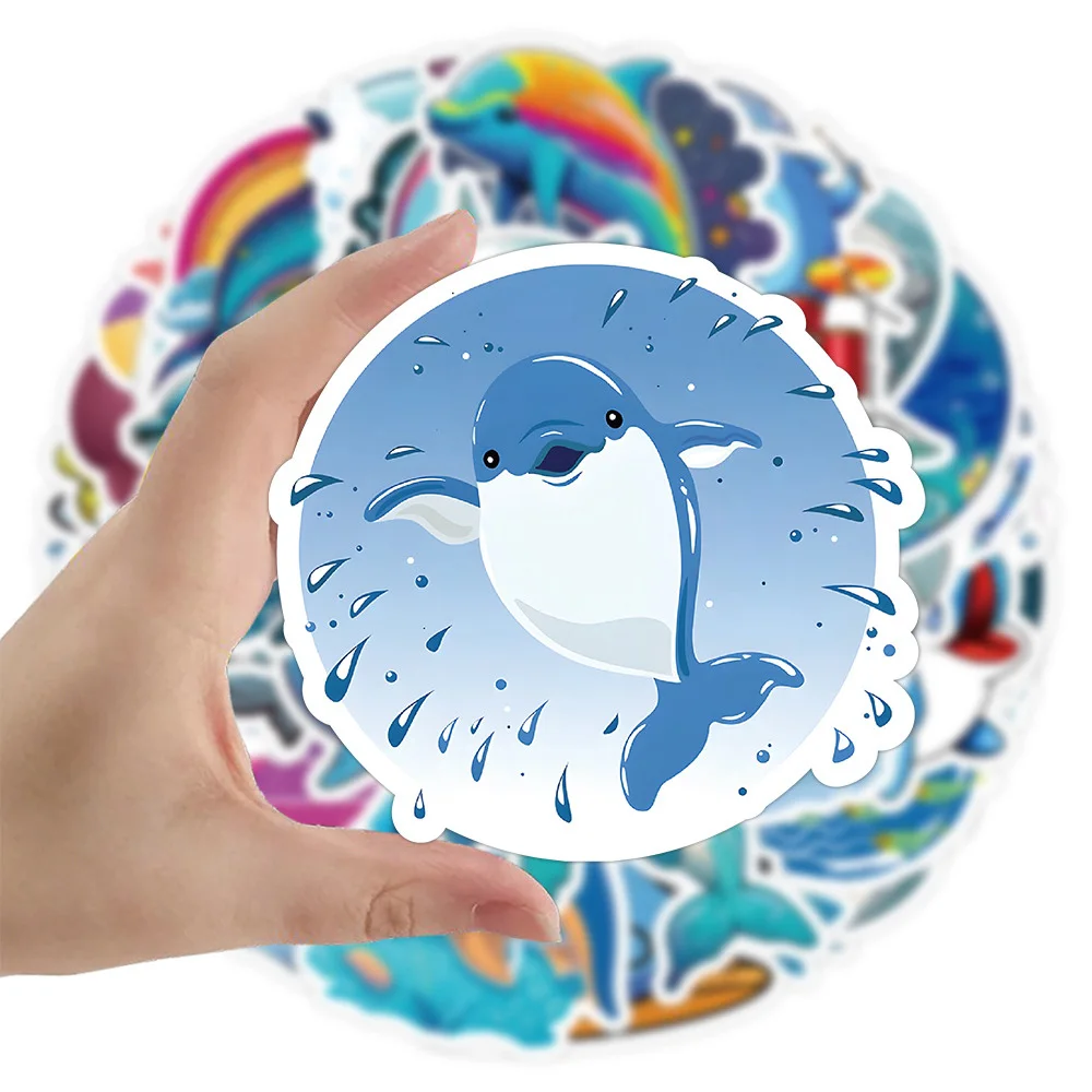 

10/30/50pcs Cute Sea Animal Dolphin Stickers Kawaii Cartoon Decals DIY Water Bottle Phone Notebook Creative Graffiti Sticker