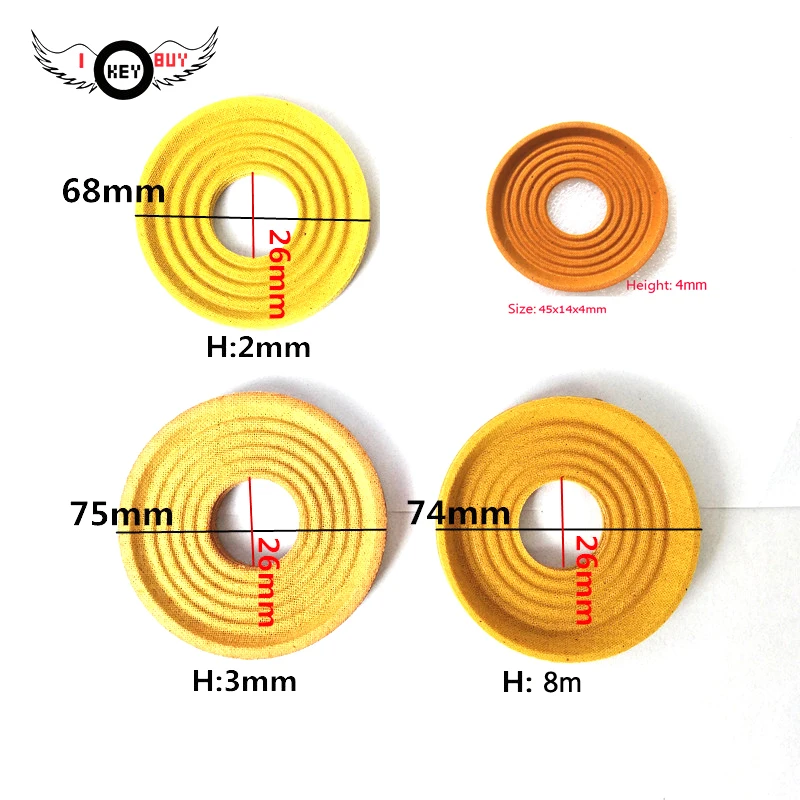 2pcs/Lot 74x26x8mm /68X 25.8mm X H 5mm Speaker Repair Spider Damper Spring Pads Elastic Wave Repair Accessories