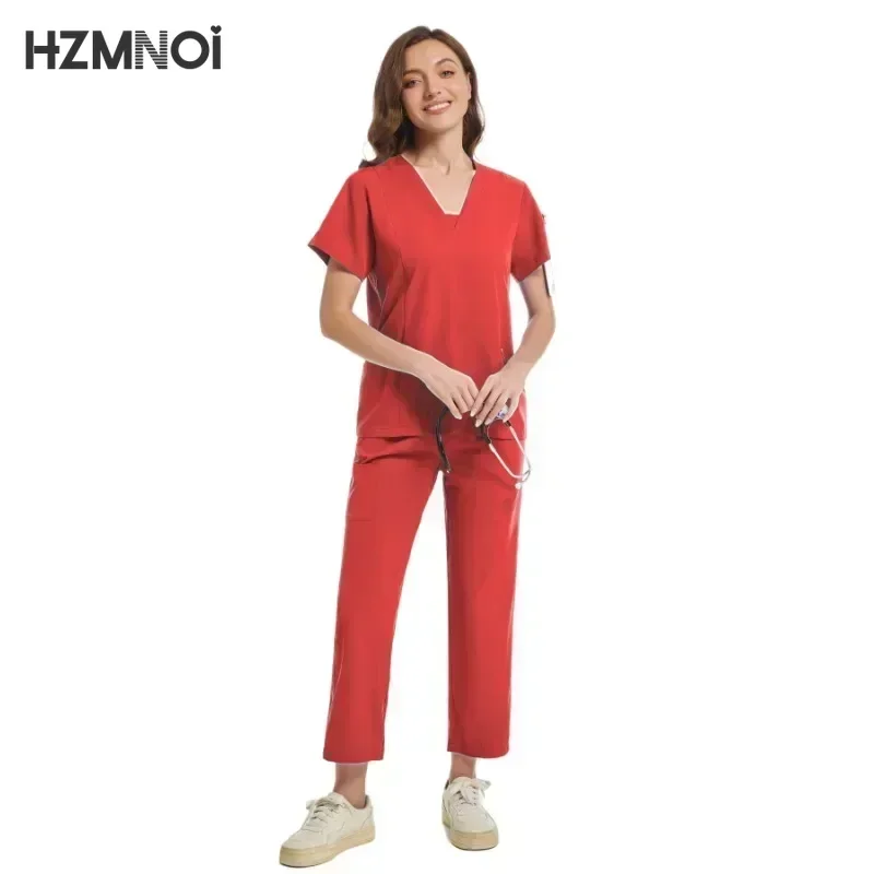 الدعك الزي الطبي امرأة متعدد الألوان سبا الجمال موحدة طبيب الأسنان البيطري ملابس العمل الصيدلة عيادة فرك مجموعة الدعاوى الجديدة