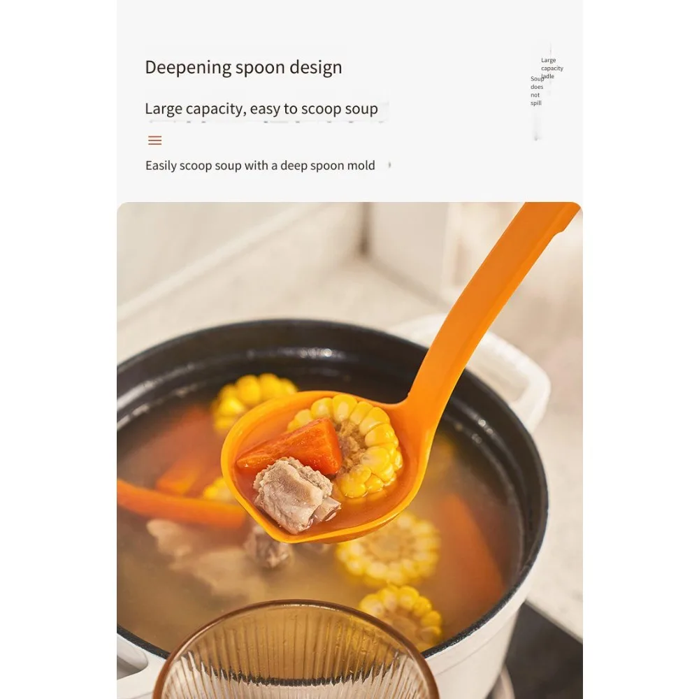 Japan's popular soup spoon household large soup long handle soup spoon porridge spoon high temperature resistant nylonpot spoon