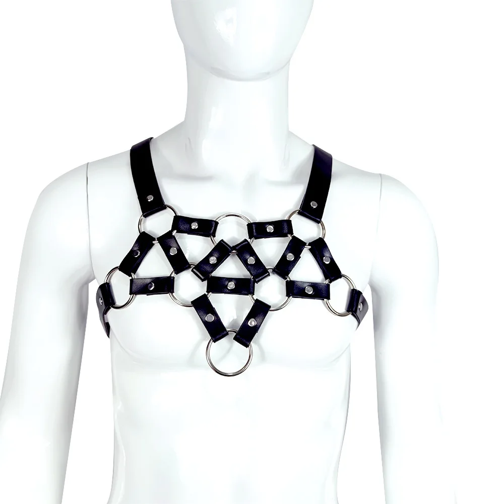 Harajuku Neck Harness Bra Adjustable Sexy Body Harness Cage Adult Games Crop Top Goth Women Cosplay Accessories Suspender Bra