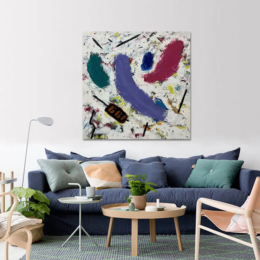 

Hand Painted Abstract Colorful Oil Painting Luxury Wall Canvas Picture Modern Unframed Wall Crafts Christmas Home Goods As Gift