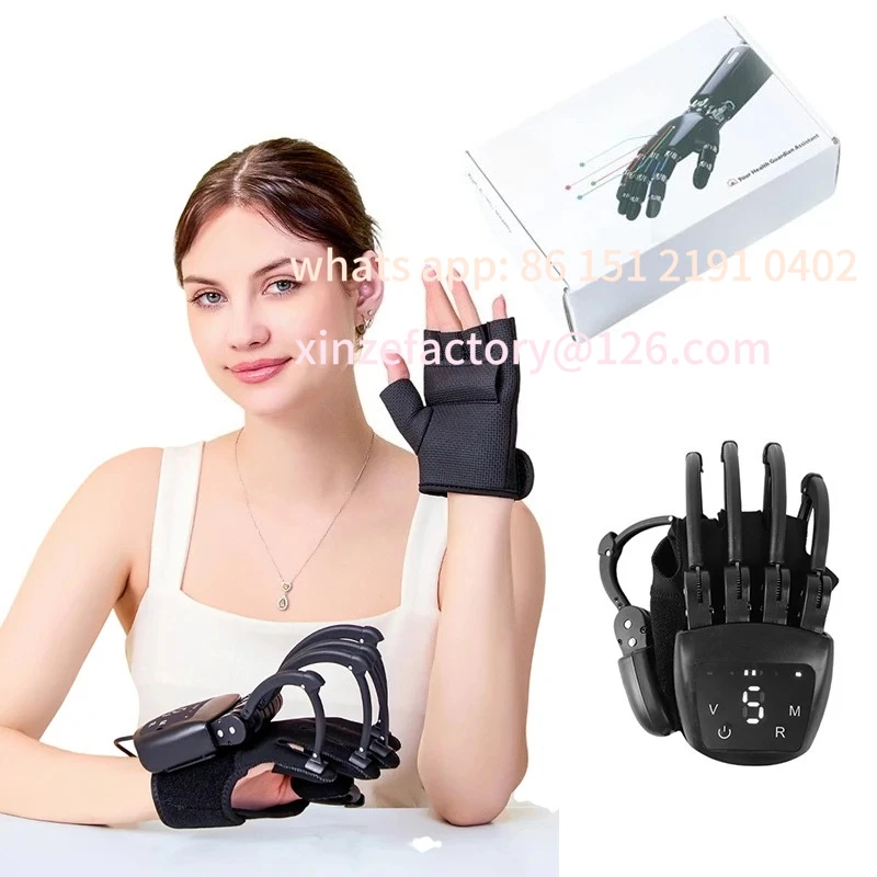 

Customizable Upgrade 4 Mode Rehabilitation Robot Gloves for Stroke Hemiplegia Recovery, Portable Robotic Hand Glove for Adjustab