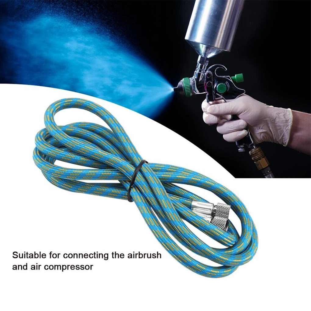 Шланг для аэрографа, шланг 1,8 метра, 6 футов, шланг 1/8 «папа» — «мама» 1/4 для большинства комплектов аэрографа, шланг BSP от 1/4 до 1/8, черный