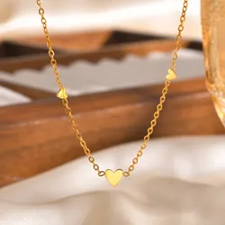 Love Necklace, Women Clavicle Chain Choker Heart Necklace, Waterproof Stainless Steel Jewelry