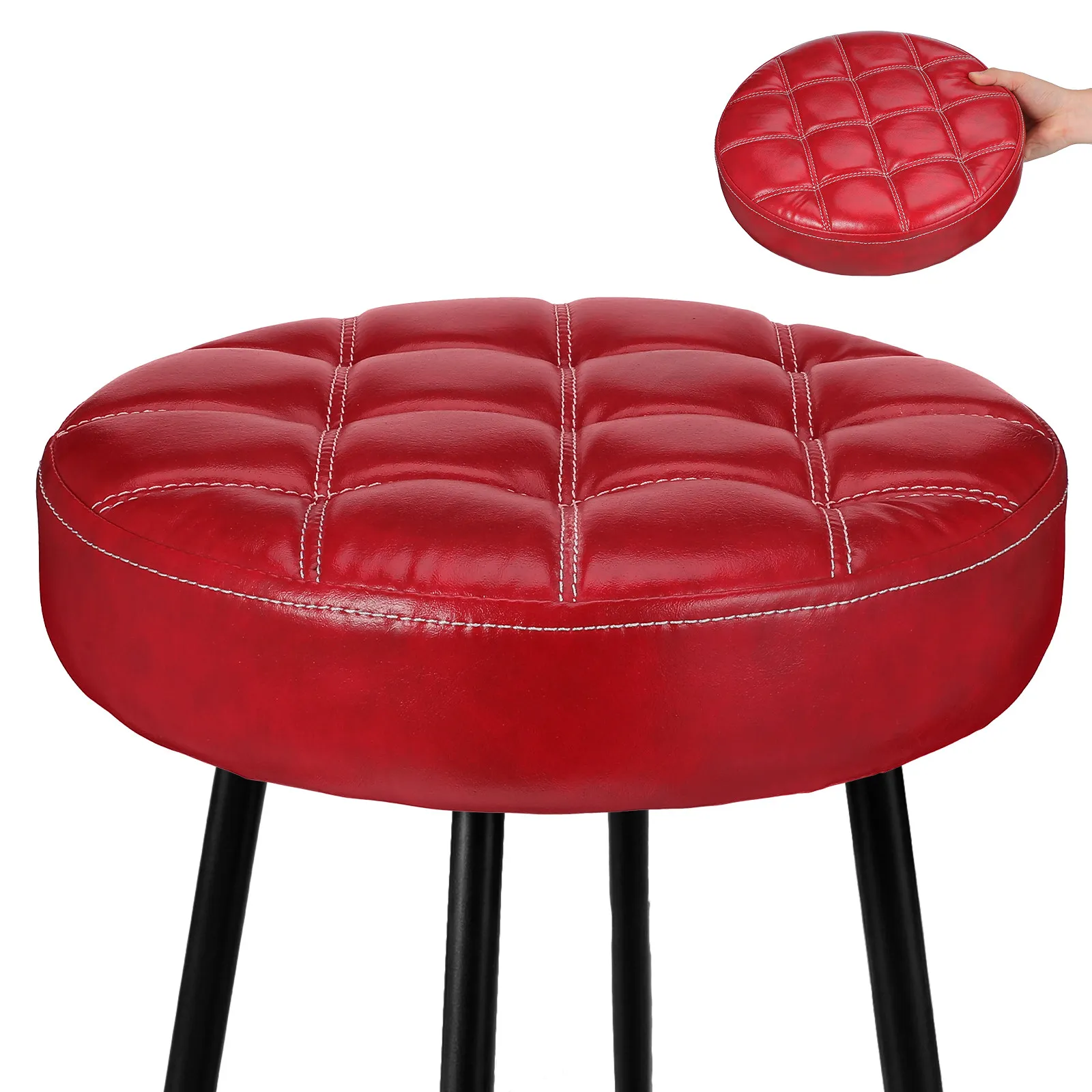 Round Chair Seating Accessories Pu Foam Part Stool Replacement Kit For Home Bar Comfortable School Restaurant