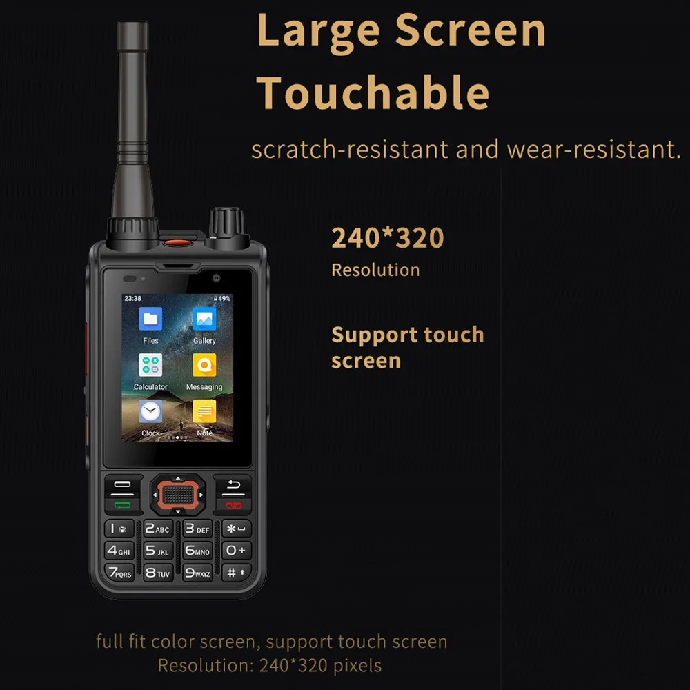 ANYSECU-Radio numérique W6PRO, réseau 4G, fonctionne avec Real-ptt Zello, WIFI, 4200mAh, UHF, 400-480mhz, POC DMR, Android 10