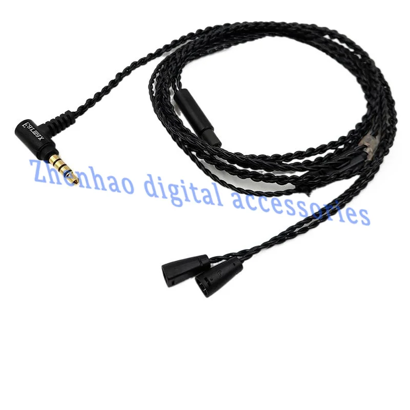 For Sennheiser IE80I IE8  IE80 IE80S Earphones Replaceable 4-Strand 3.5mm Single Crystal Copper Upgrade Cable