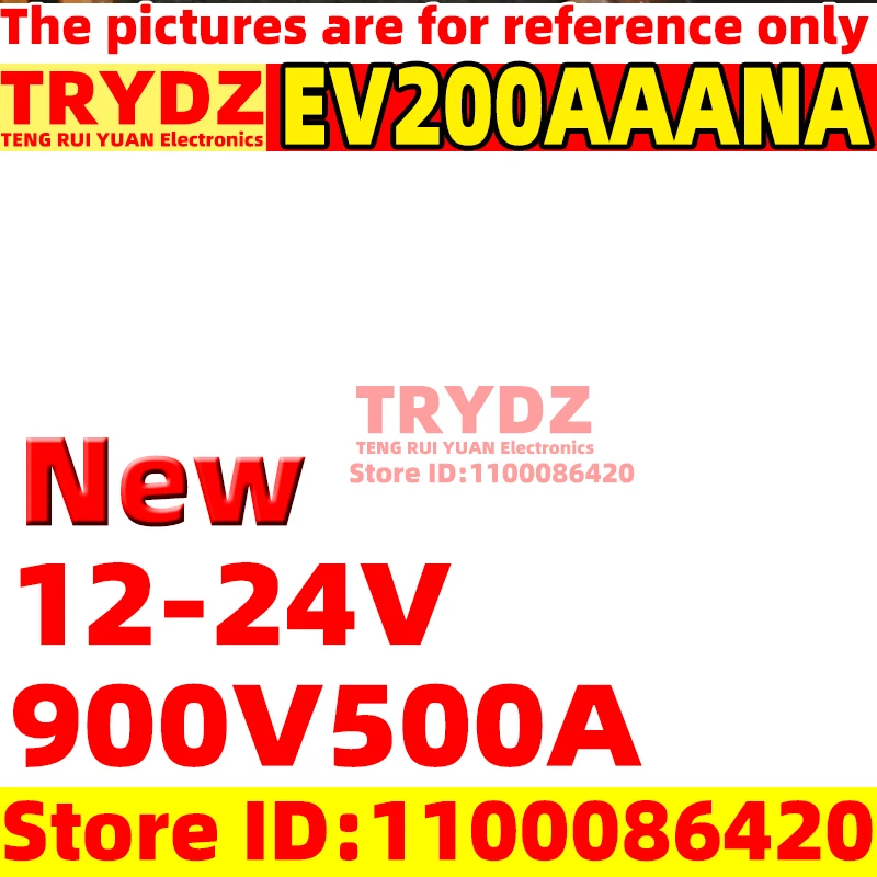

1pcs New EV200AAANA 12-24V withstand voltage 900V500A two-wire relay coil