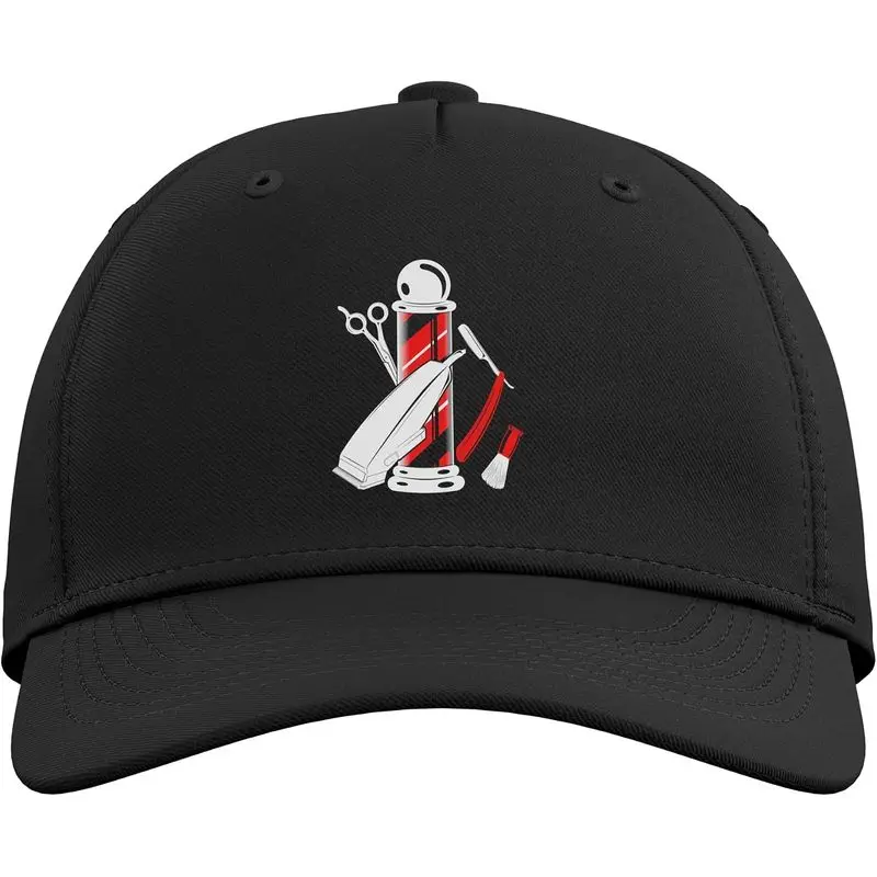 Barber Gift Cool Barber Tee for Barbers Barber Pole Graphic Adjustable Baseball Hat