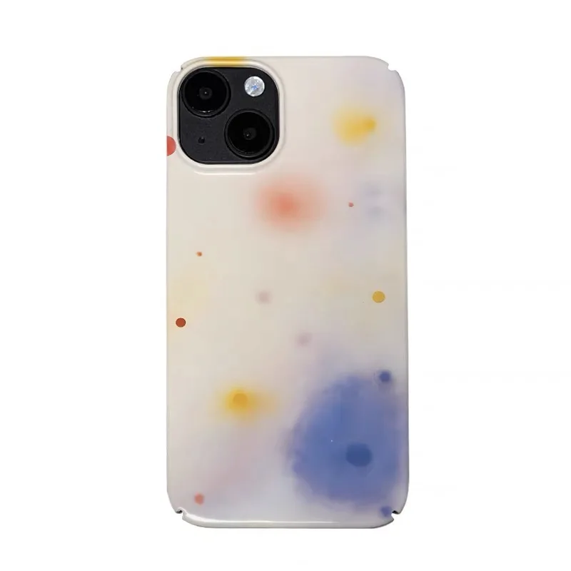 KOREAN INS Color halo art Phone Case for IPhone 16 14 11 12 13 Pro 16 15 PLUS Style Cute Phone Case for IPhone XR XS MAX SE2022
