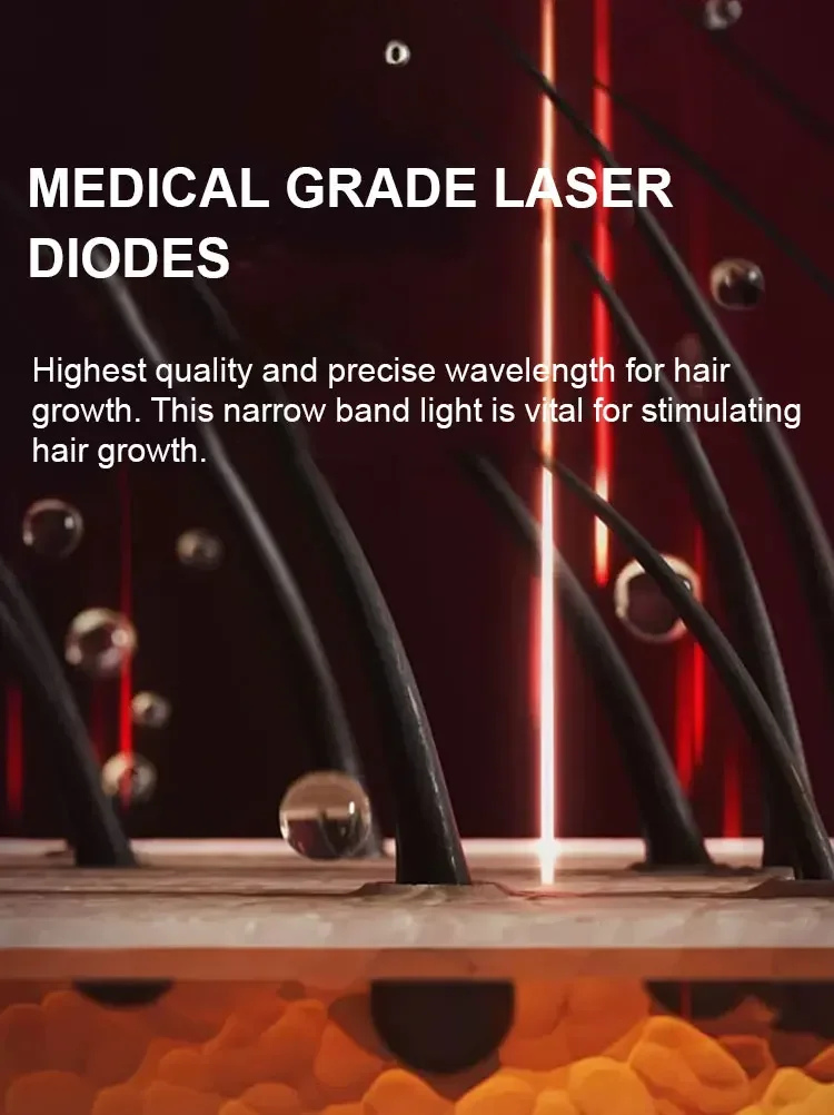 تدليك صحي لفروة الرأس لمنع تساقط الشعر LLLT led EMS IR 850nm LED علاج الشعر مشط فروة الرأس الصحي شحن سريع #4