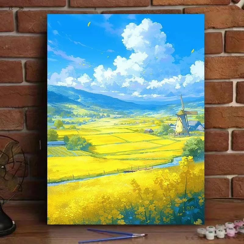 

A6013 Tranquil Spring Meadow Landscape Wall Art