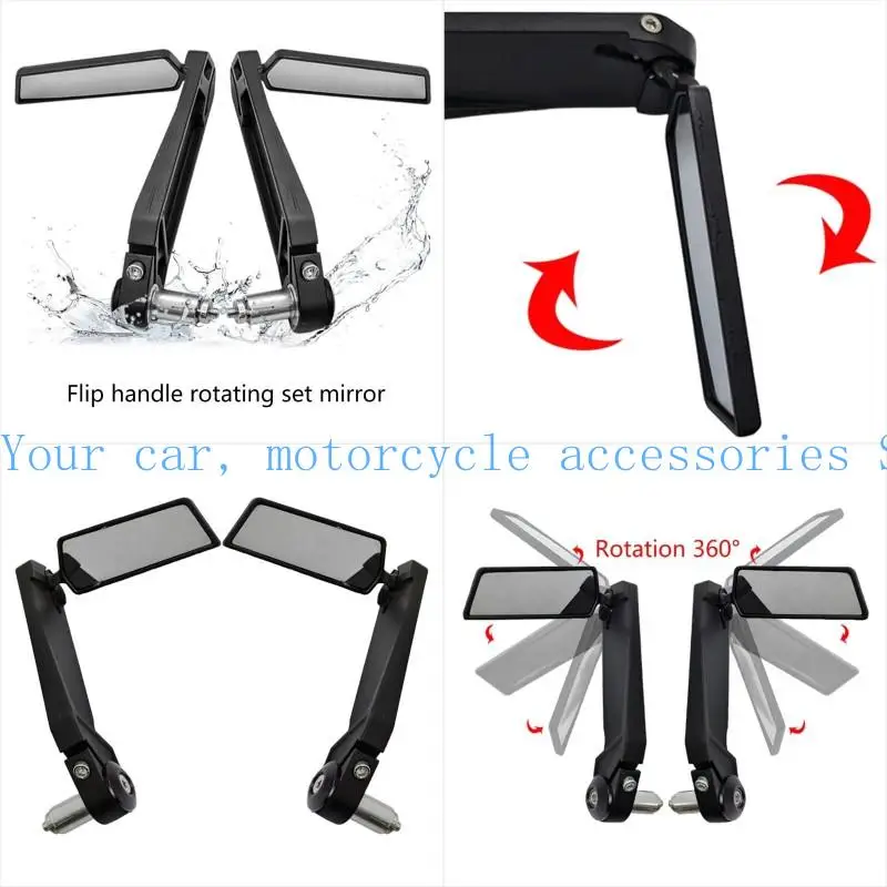 

31BC Adjustable Motorcycle Rearview Mirrors 360 Degree Rotatable Designs Aluminum Mirrors Pair for Enhanced Safety & styles