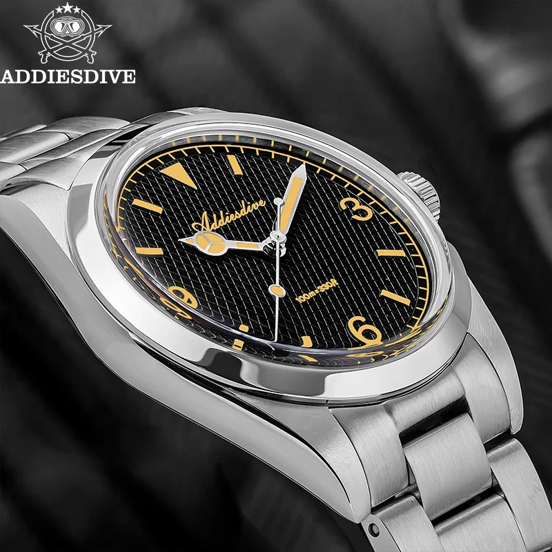 

ADDIESDIVE часы для мужчин VH31 Bubble зеркальное стекло 36 мм кварцевые часы водонепроницаемые 100 м роскошные деловые часы Relojes Para Hombres