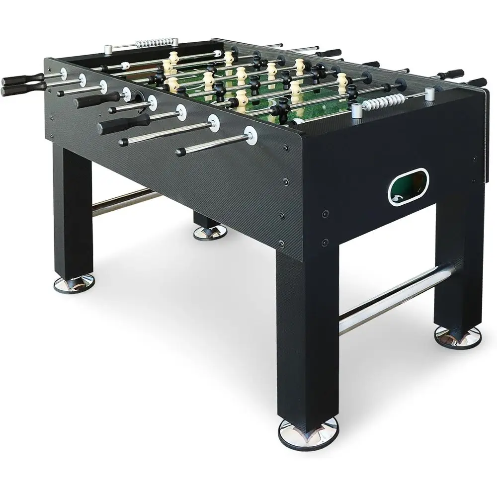 Inch Competition Foosball Table, Black, with Chrome-Plated Steel Rods