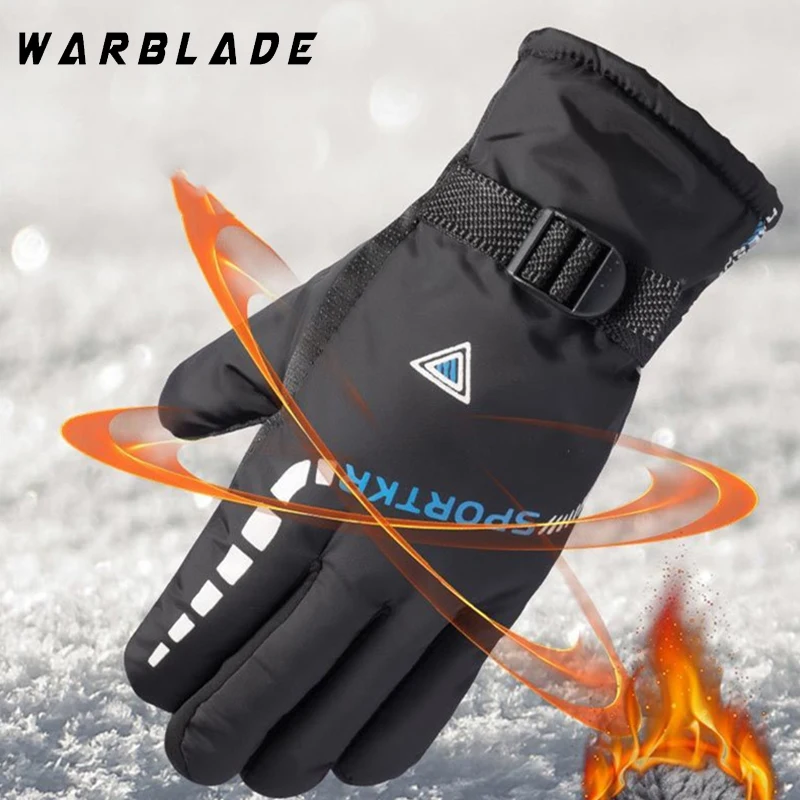 New Men Women Winter Ski Gloves Windproof Thermal Outdoor Sport Cycling Bike Gloves Motorcycle Hiking Camping Hand Warm Gloves