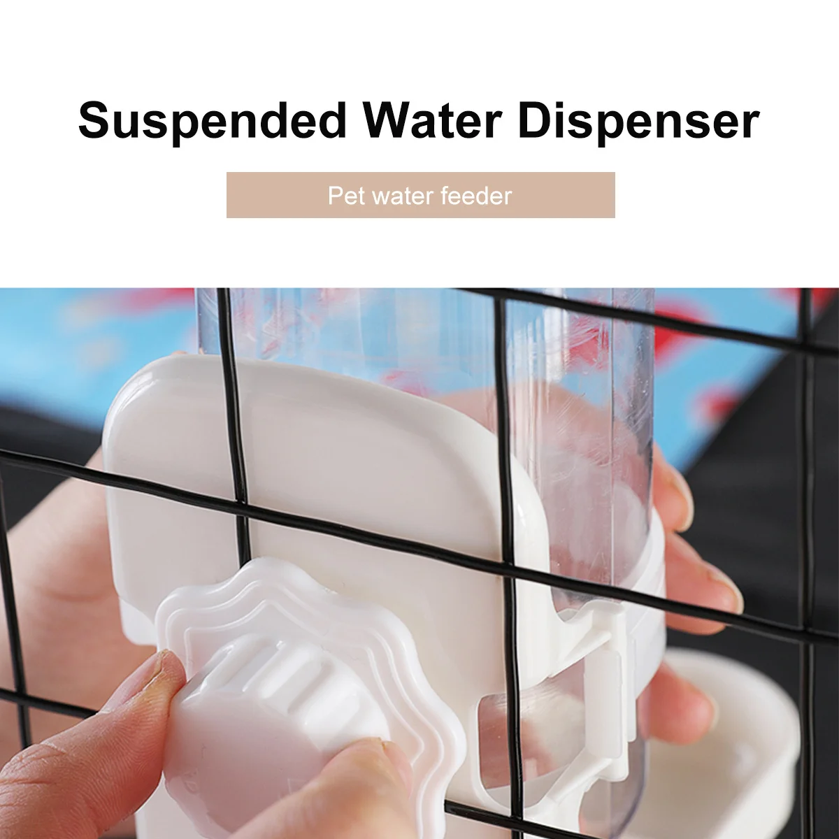 

1Pcs Automatic Drinking Bottle Pet Water Feeder White 350ml Leak Proof Cage Use Water Dispensers