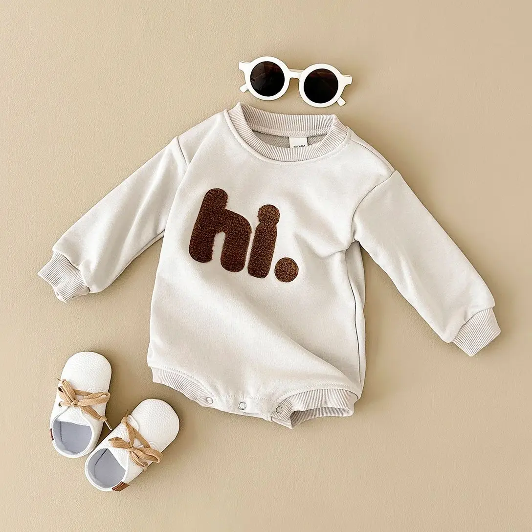 2024 New Spring Autumn Newborn Baby Clothes Romper Plush Hi Long Sleeved Jumpsuit Baby Boys Girls Clothes Infant Toddler 0-18M