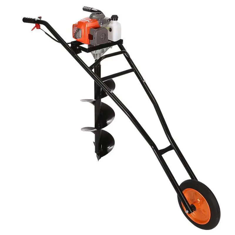 High-Power 63CC Industrial 2-Stroke Petrol Ground Drill Earth Auger Machine Movable Multi-Purpose Heavy D uty Steel Construction