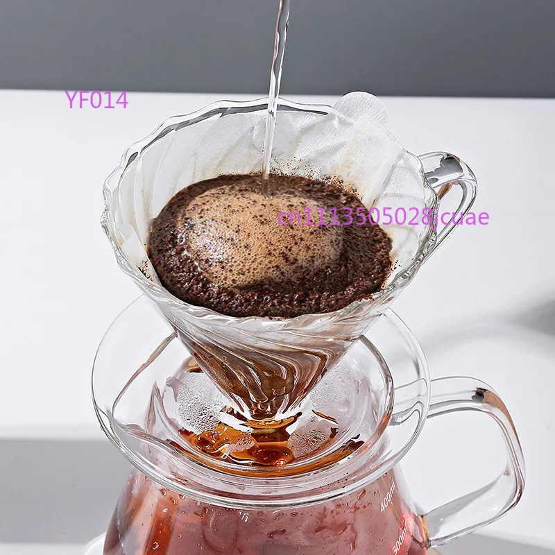 V60 High Borosilicate Glass Filter Cup, V01 Dazzling Coffee Dripper, Household Coffee Filter, Custom Logo Available