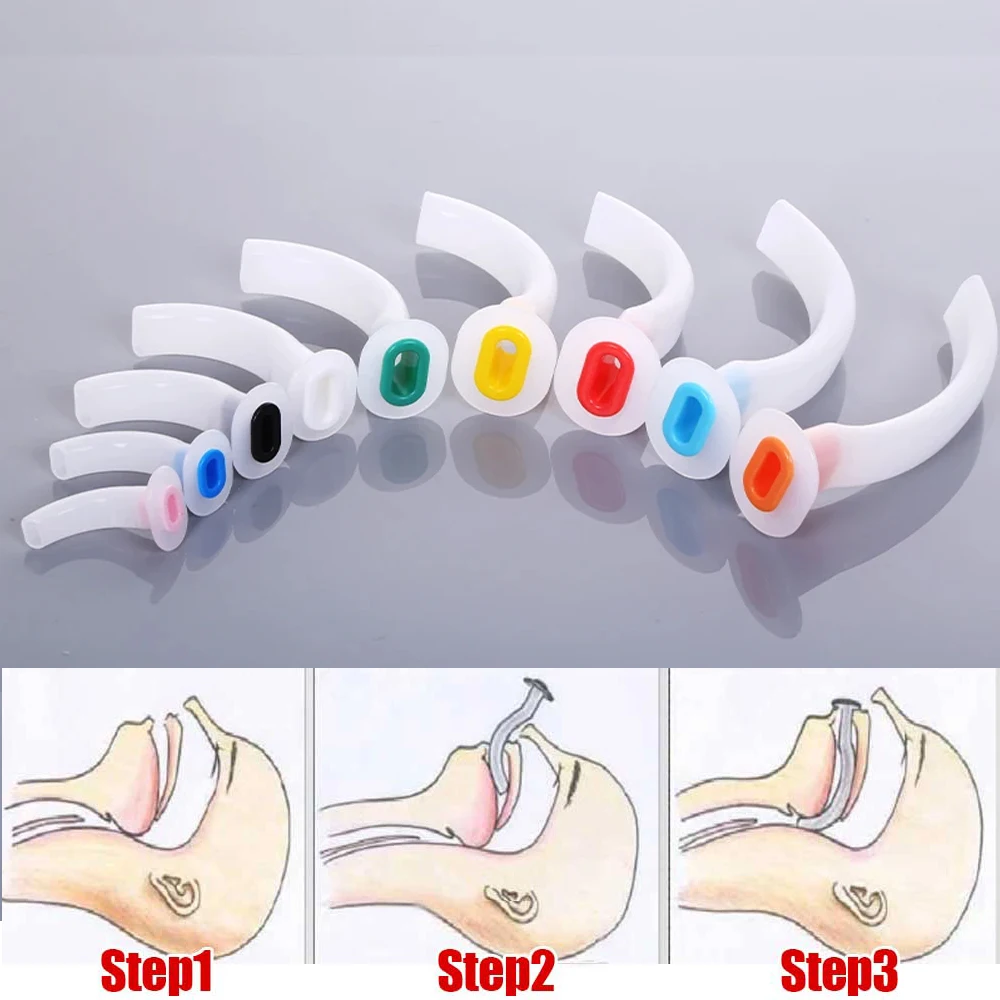 

1/2/5/10PCS Mixed Airway Tube Gas Guide Tube For Patients Disposable Oral Air Way White Color Coded Airway Tube For First Aid
