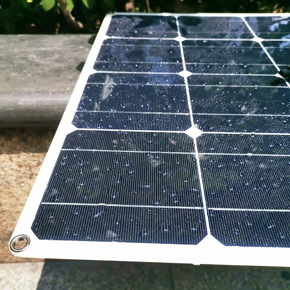 Kit de panel solar de 500W, 200W, 100W, cargador solar flexible completo de 12V para batería de 12V/24V, coche/barco/RV/hogar/acampar