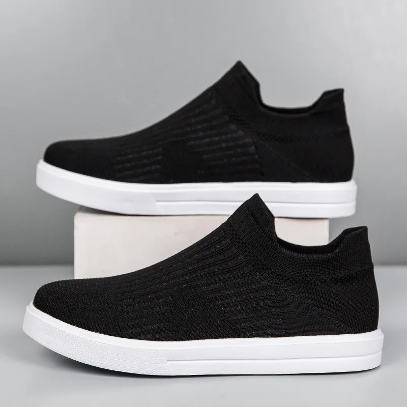 Big size Men's Shoes 2025 Autumn Fashion Versatile Breathable Mesh Surface Flying Woven Outdoor Sports Lightweight Work Shoes