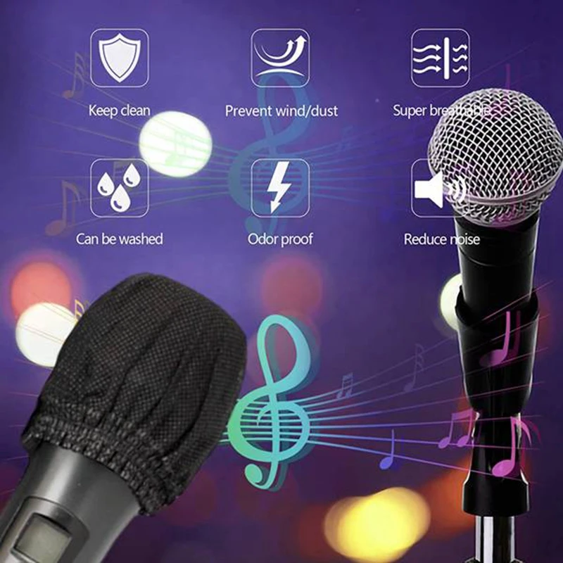 200 Pcs Disposable Microphone Sanitary Windscreen,Handheld Microphone Cover,For Karaoke Recording Room,News Interview