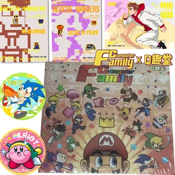 การ์ดเกมสำหรับเด็กเล่นคอมพิวเตอร์สำหรับครอบครัวแบบดั้งเดิมการ์ดระยะใกล้สไตล์พิกเซลตัวเอกอะนิเมะ kado ulang tahun