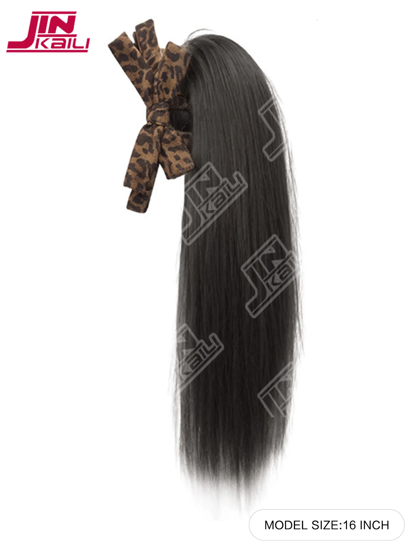 peruca-sintetica-curta-e-lisa-de-16-polegadas-com-laco-estampado-de-leopardo-e-presilha-para-cabelo-rabo-de-cavalo-alto-para-uso-diario-feminino