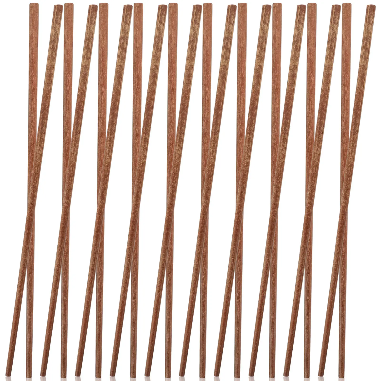 10Pairs Chinese Long Wooden Chopsticks Hot Pot Cooking Frying Barbecue Noodles Spaghetti Deep Fry Pick Up Smooth Elegant