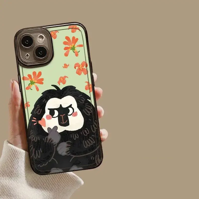 Zoo Animal Couple Phone Case, iPhone 15 11 12 14 13 Pro Max Mini XSM Poly SE2 7 8 Plus, Cute Cartoon Mobile Phone Covers, Fundas