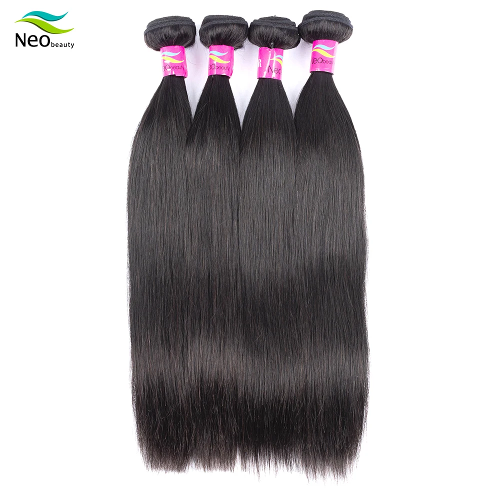 Neobeauty Brazilian Hair Weave Human Hair Bundles Weave Straight Bundles 30  Inch Bundles Remy Hair Extensions Tissage