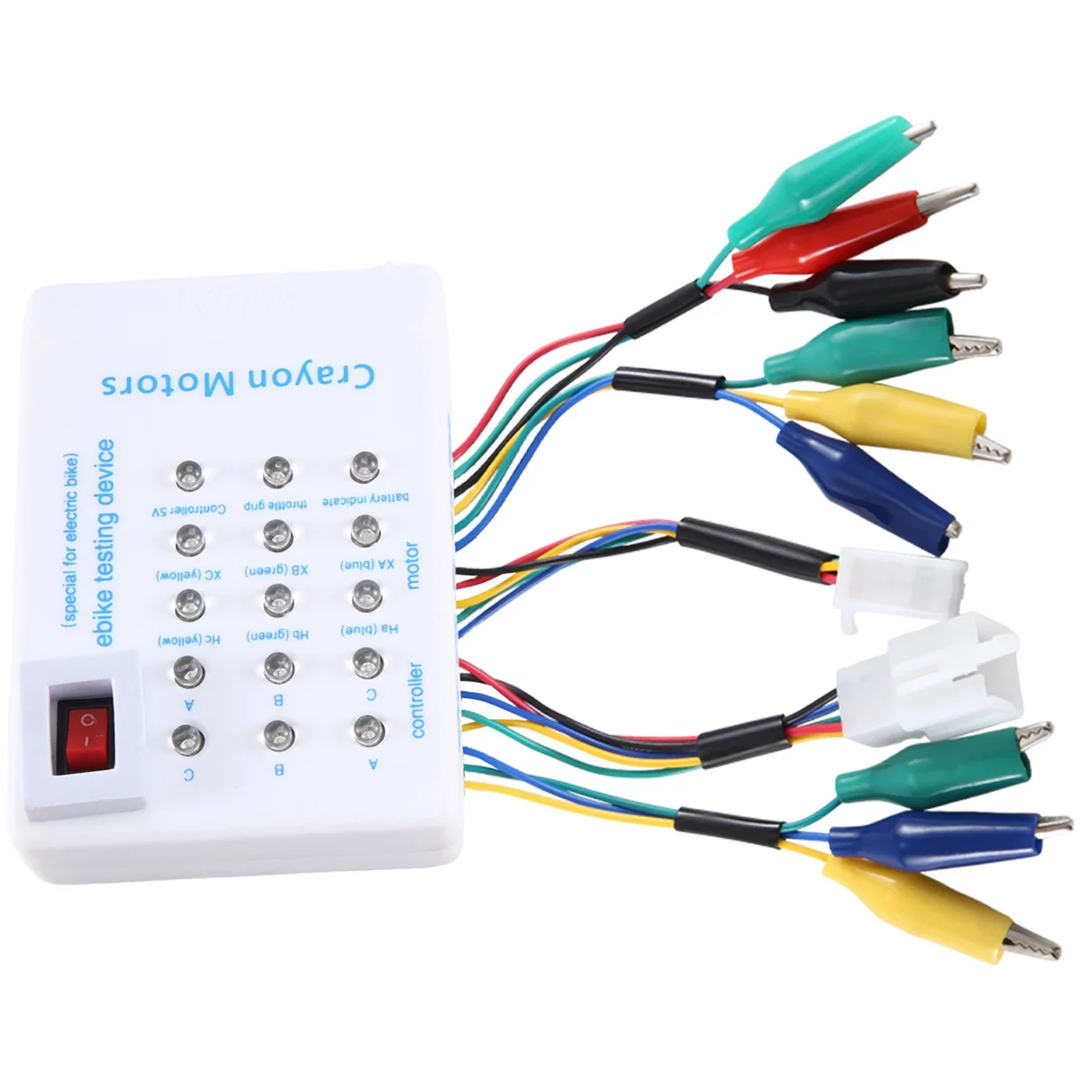 

24V/36V/48V/60V/72V Electro Car E-Bike Scooter Brushless Motor Controller Tester for Teste Motor Coil (White)